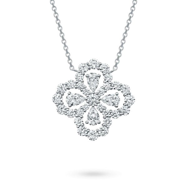 ˇShiny JewelryˇLOOP-HALSKETTE MIT VOLLMOTIV DIAMANT 16MM MEHRERE FARBEN