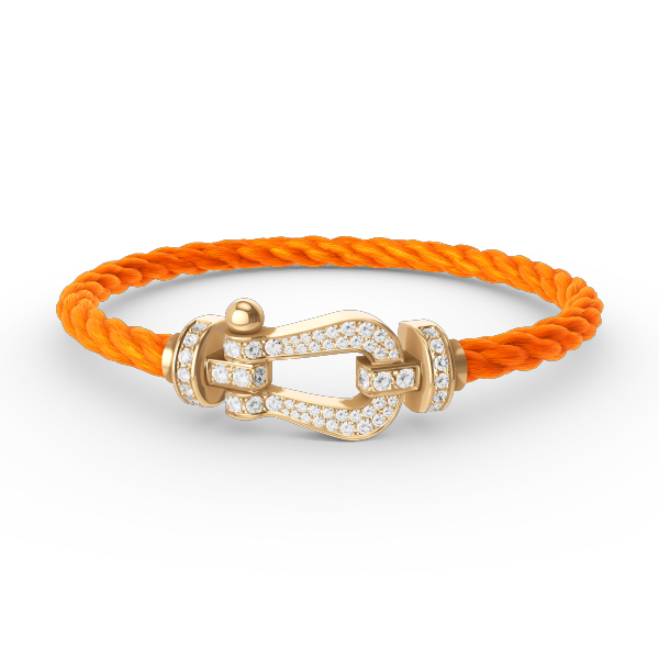 ˇShiny JewelryˇFORCE LARGE HORSESHOE FULL DIAMOND BRACELET GOLD