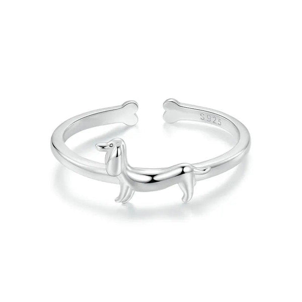 [SHINY]Lovely Pet Dog Open Ring Statement Ring