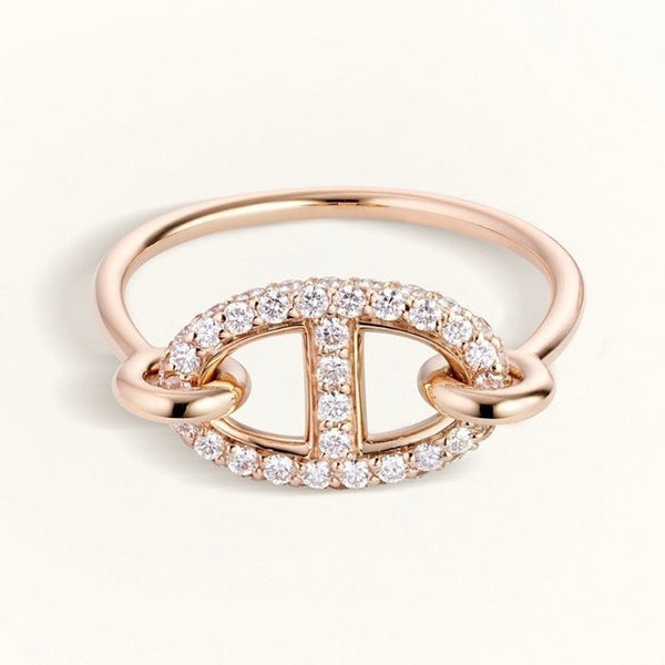 ˇShiny JewelryˇRunder kleiner Diamantring