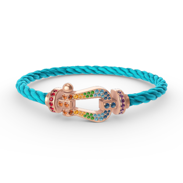 ˇShiny JewelryˇFORCE LARGE HORSESHOE  COLORED DIAMOND BRACELET ROSE GOLD