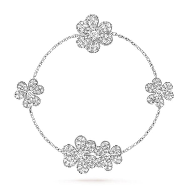 ˇShiny JewelryˇFRIVOLE WEISSGOLD 5 BLUMEN ARMBAND