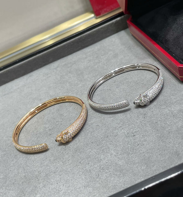 ˇShiny JewelryˇPANTHERE OFFENES DIAMANTARMBAND