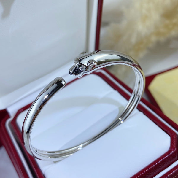 ˇShiny JewelryˇPANTHERE SILBER OFFENES ARMBAND