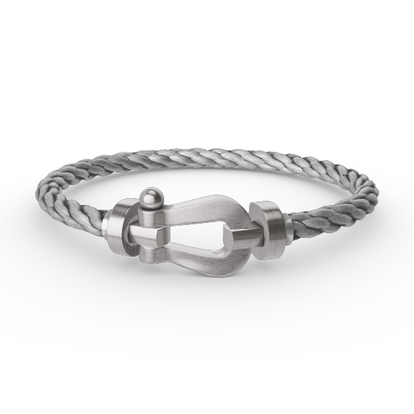 ˇShiny JewelryˇFORCE GROSSES HUFEISENARMBAND OHNE DIAMANT SILBER