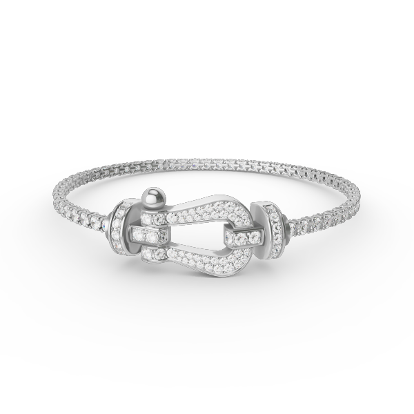 ˇShiny JewelryˇFORCE  LARGE HORSESHOE FULL DIAMOND TENNIS BRACELET